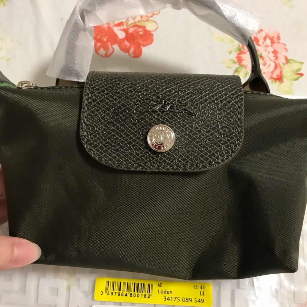 Longchamp Nylon Cosmetic Pouch in Loden